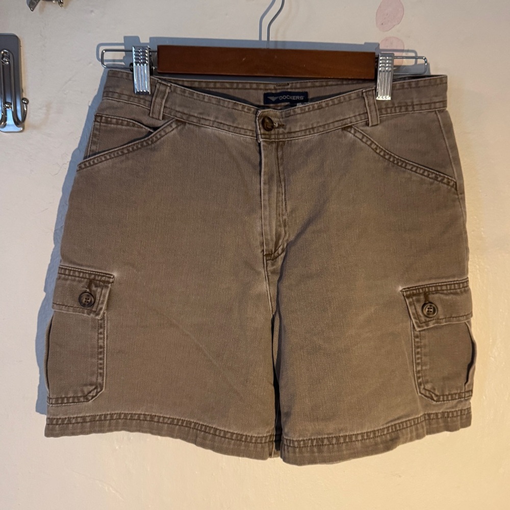 Y2K vintage tan cargo Dockers shorts